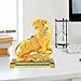 Bwinka Feng Shui Chinese Zodiac Tiger Year Golden Resin Collectible Figurines Decoration for Luck & Wealth Perfect for Your Home or Office