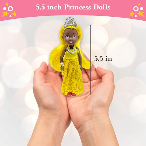 Set de 6 Muñecas Mini Princesas para Niñas miniatura 5