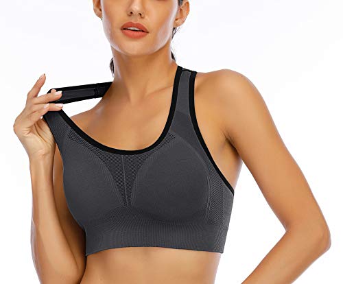 Image of IUGA Sports Bras for Women High Impact Racerback Sports Bra Seamless Padded Sports Bra Yoga Bras Workout Bra Activewear Bra