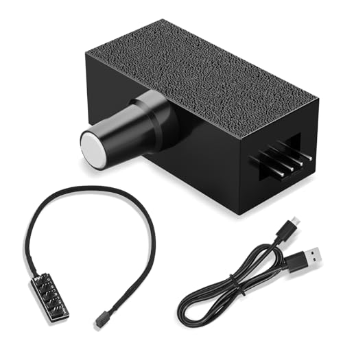 4-Pin 12v PWM Fan Controller with USB-C Power Supply and 4-Pin 5-Way Splitter Hub PWMFan Speed Controller 15-18w, 1.2-1.5a Output, Compatible with CPU/Chassis Fans