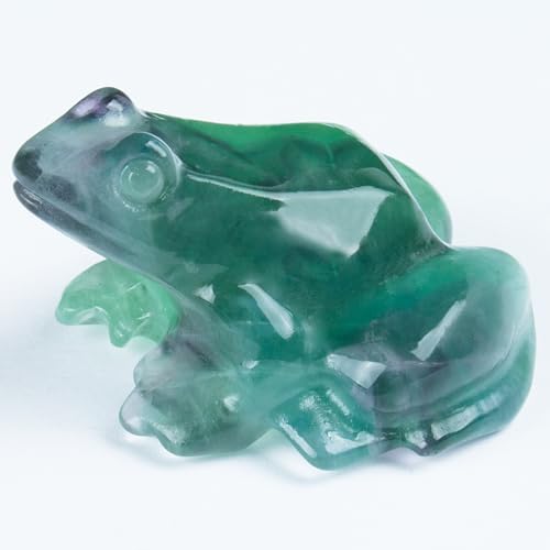 Ytbeoxk Crystal Frog Figurines, Fluorite...