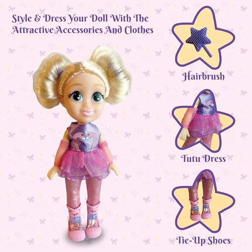Image of Li'l Diva Ballerina-Bella 6 inch Doll|India's First Preschool RolePlay Pretendplay Doll with Accessories|Birthday Gift|Toy Doll for Girls 3+|Movable Arms & Legs|Beautiful Dress|Elegant Eyes|Soft Hair Play