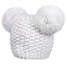 Simplicity Beanie for Women Winter Knit Pompom Beanie Snowboard Ski Hat, Double Poms White