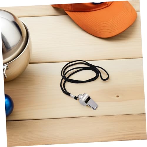 Set de 6 silbatos deportivos de metal con cordón miniatura 5