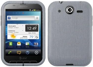 Skinomi Brushed Aluminum Full Body Skin Compatible with Pantech Pocket (Full Coverage) TechSkin with Anti-Bubble Clear Film Screen Protector