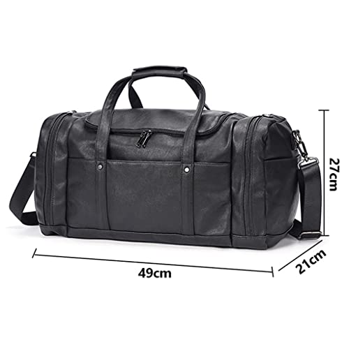PU Leather Fitness Handbag Yoga Luggage Large Capacity Outdoor Short-distance Travel Shoulder Bag Portable Messenger Bag2