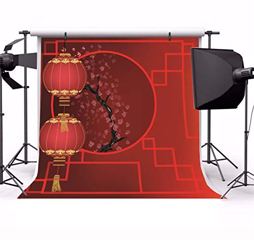 AOFOTO Fondos Fotográficos 8x8 pies Rojo Lunar miniatura 4