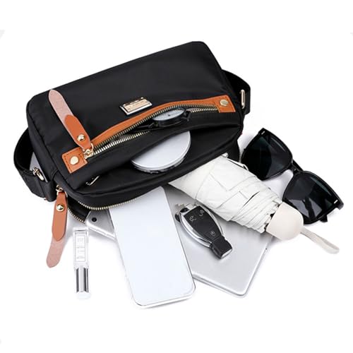 Popularate Nylon Crossbody Bag, Nylon Shoulder Messenger Bag, Large Capacity Crossbody Handbag for Women 7