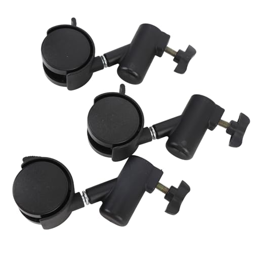 Image of Light Stand Wheels Set, 3 Pack Silent 360 Casters Light Stand with Brake, Tripod Wheels for Photo Studio Video Professional Equipment