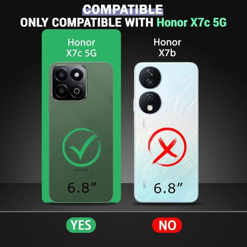 Image of TheGiftKart Tough Armor Bumper Back Cover Case for Honor X7C 5G | Kickstand & Ring Holder | 360 Degree Protection Back Cover Case for Honor X7C 5G (PC & TPU, Sliding Camera Cover, Black)