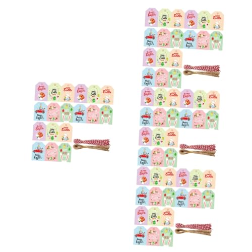 Étiquettes Papier De Pâques Gatuida 4 ensembles de cartes suspendues avec corde de jute