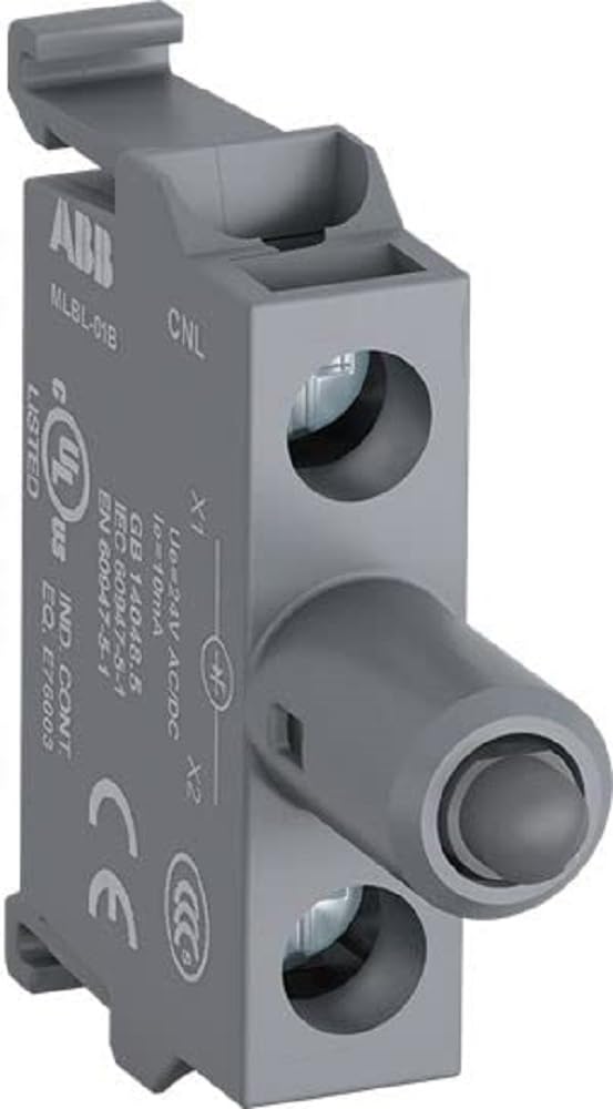 Bloque contacto led amarillo Abb-entrelec de 24V para corriente alterna y continua mlb-01by