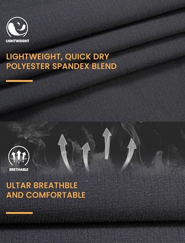 Friptspyg Outdoor Hosen Cargohose Damen Leichter Trekkinghose Wanderhose Schnelltrocken Wasserdicht Einstellgurt Sportlich Jogginghose mit Taschen,Schwarz S