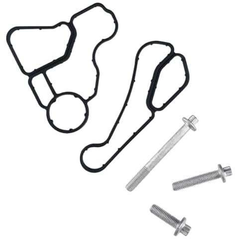 Engine Oil Filter Housing Bolt & Engine Oil Filter Housing Gasket & Cooler Seal Set Compatible with for BMW X1 X3 X4 X5 X6 Z4 128i 135i 323i 325xi 328i 328xi 330i 330xi 335i 530i 535i and More Cover