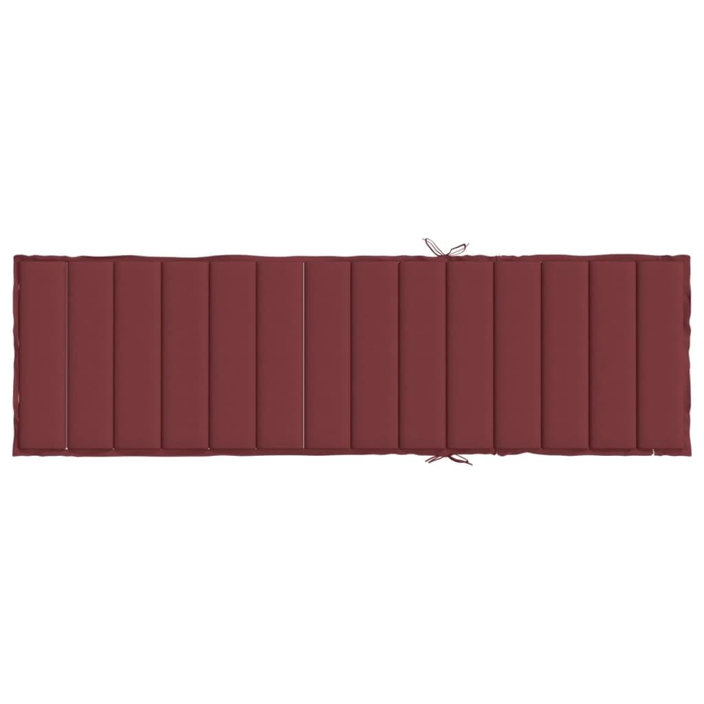 ZEYUAN Cojín para Tumbona Tela Rojo Tinto Melange 200x50x4 cm, Cojin Tumbona Exterior, Colchonetas para Tumbonas, Colchoneta Hamaca, Cojín De Silla De Hamaca, Colchón para Tumbona - 4002507