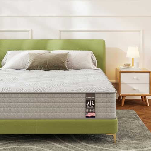 Image of King Size Mattress 12 inch, Medium Firm Hybrid Mattresses with Gel Cooling Memory Foam and Pocket Springs, King Mattress in a Box, Motion Isolation, Pressure Relief & Upgraded Support, CertiPUR-US