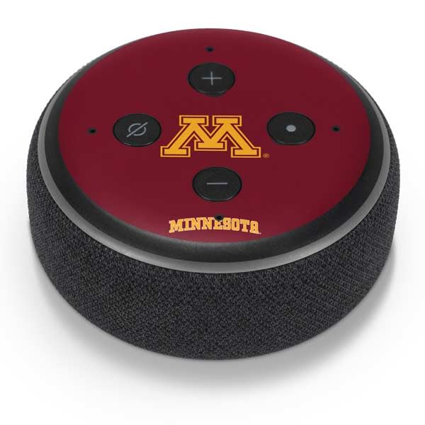 Skinit Decal Audio Skin Compatible with Amazon Echo Dot 3 - Officially Licensed University of Minnesota Collegiate Text Design