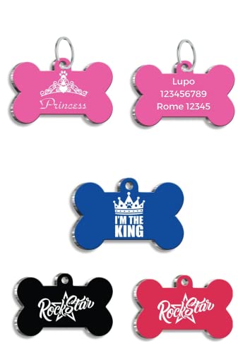 Targhetta per gatti e cani, a forma di osso