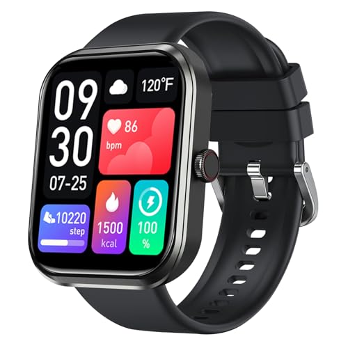 Reloj inteligente para hombre y mujer con pantalla táctil HD de 2,01 pulgadas, llamadas Bluetooth, sensor G de 3 ejes, podómetro, 16 MB de memoria, carga magnética, batería de larga duración, reloj de