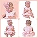 Aori Lifelike Baby Dolls Clothes 20 Inch Pink Dress Clothing Set for 17-20 in Realistic Newborn Dolls Girl