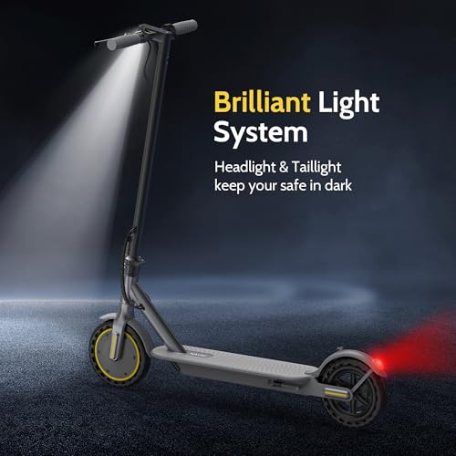 Image of NAVIC Electric Scooter - 8 inch Tires, 350W Peak Motor, Max Speed Up to 19MPH, 22 Miles Long-Range, Portable Foldable Commuting Scooter for Adults with Double Braking, Smart APP