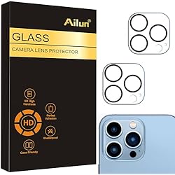 Ailun Camera Lens Protector for iPhone 13 Pro & iPhone 13 Pro Max,Tempered Glass,9H Hardness,Ultra HD,Anti-Scratch,Easy to Install,Case Friendly [Does not Affect Night Shots][2 Pack]