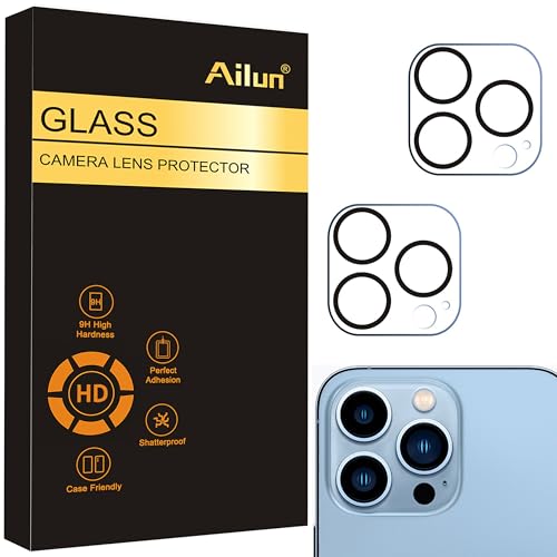 Ailun Camera Lens Protector for iPhone 13 Pro & iPhone 13 Pro Max,Tempered Glass,9H Hardness,Ultra HD,Anti-Scratch,Easy to Install,Case Friendly [Does not Affect Night Shots][2 Pack]