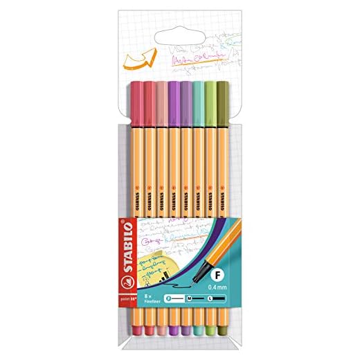 Rotulador puntafina STABILO point 88 - Estuche con 8 colores