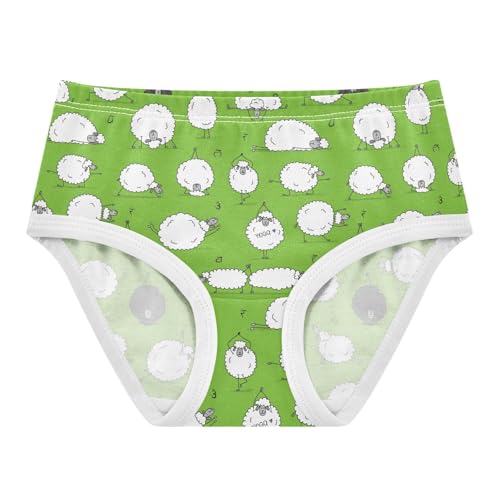Girls' Underwear Funny Yoga Sheep Cotton Stretch Comfort Toddler Panties