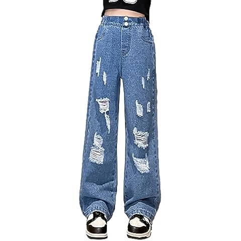 iEFiEL Girls' Ripped Wide Leg Jeans Cover