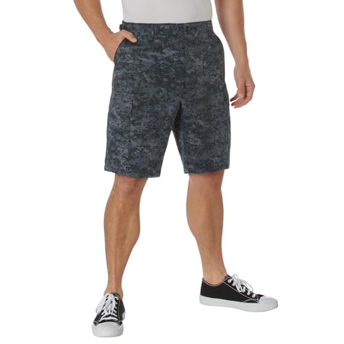 Rothco Tactical BDU Shorts - Rugged Outdoor Hiking Camping Cargos Comfortable - Midnight Digital Camo - Large