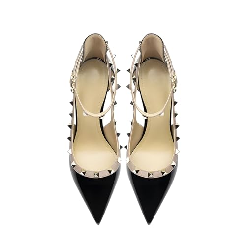 Image of Women's Pointed-Toe Bag-Toe Strappy High-Heeled Shoes Sexy Stiletto Pumps