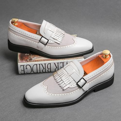 Men's Trendy Fringed Contrast - Color Loafers, Fashion Formal Shoes - Perfect for Office Days, Business Trips & Social Gatherings2