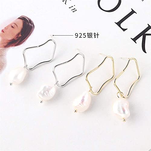 Boucles d'oreilles carrées plaquées or 14K chic en perles - 3
