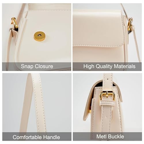 Image of Shoulder Bag for Women Trendy Purse PU Leather Hobo Handbags Clutch Saddle Bag with 2 Removable Stra