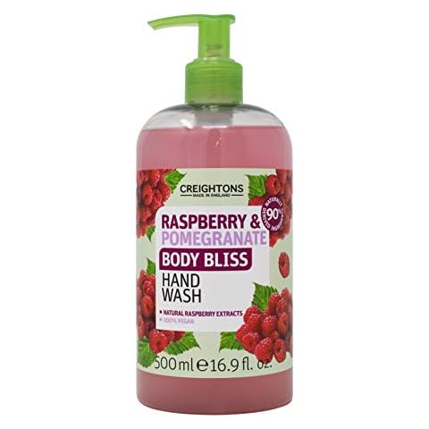 Creightons Body Bliss Raspberry and Pomegranate Hand Wash (500ml) - Revitalise your senses and boost your energy with juicy extracts of Raspberry & Pomegranate. Vegan Friendly & Cruelty Free Cover