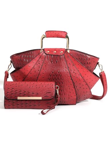 Image of Bag Woman Large Capacity Leather Purse Fashion Designer Metal Top Handle Handbags Women Crossbody Large Bags for Women Tote