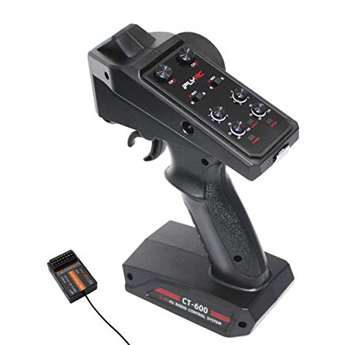 KREATORDIRECT RC 2.4G 6CH Transmitter and 4ch Receiver Radio System Remote Controller for RC Car Boat Tanks Crawler Truck Buggy