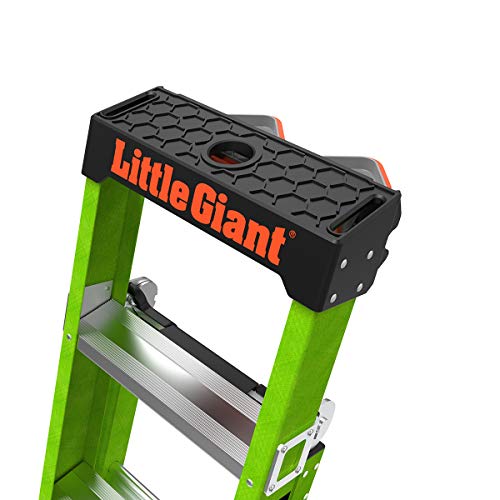Little Giant Ladders, King Kombo, Professional, 6 Ft. A Frame, 10 Ft. Extension, Single Hinge, Fiberglass, Type 1AA, 375 lbs Weight Rating, (13906-001)