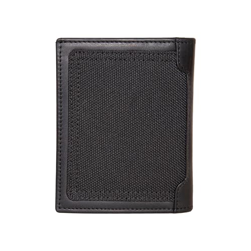WOLVERINE Men's Bifold Wallet | RFID Protection | Card Slots | Bill Pocket | Durable | Rugged | Leather | Canvas, Guardian Hook & Loop-Oynx, One Size3