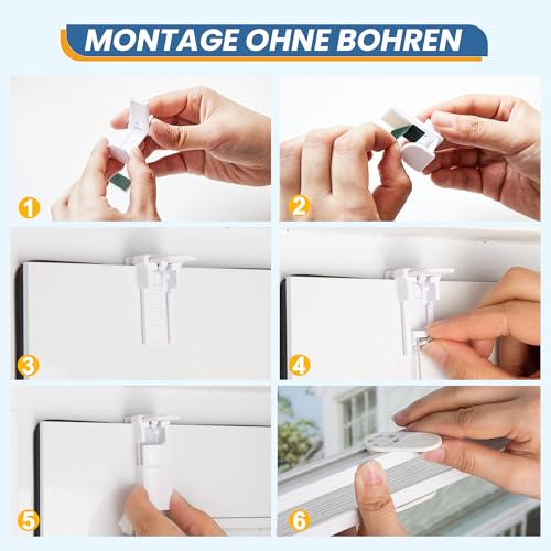 TFSKY Wabenplissee Plissee ohne Bohren Verdunkelung Klemmfix Zweifarbigz Weiß-Weiß B50 x H130 cm Doppelplissee Verdunklungsplissee Sonnenschutz Schallschutz für Fenster & Tür