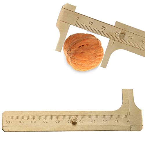 Calipers LHY, Vernier, latón, pruebas de nuez, nuez (escala única (longitud 10...