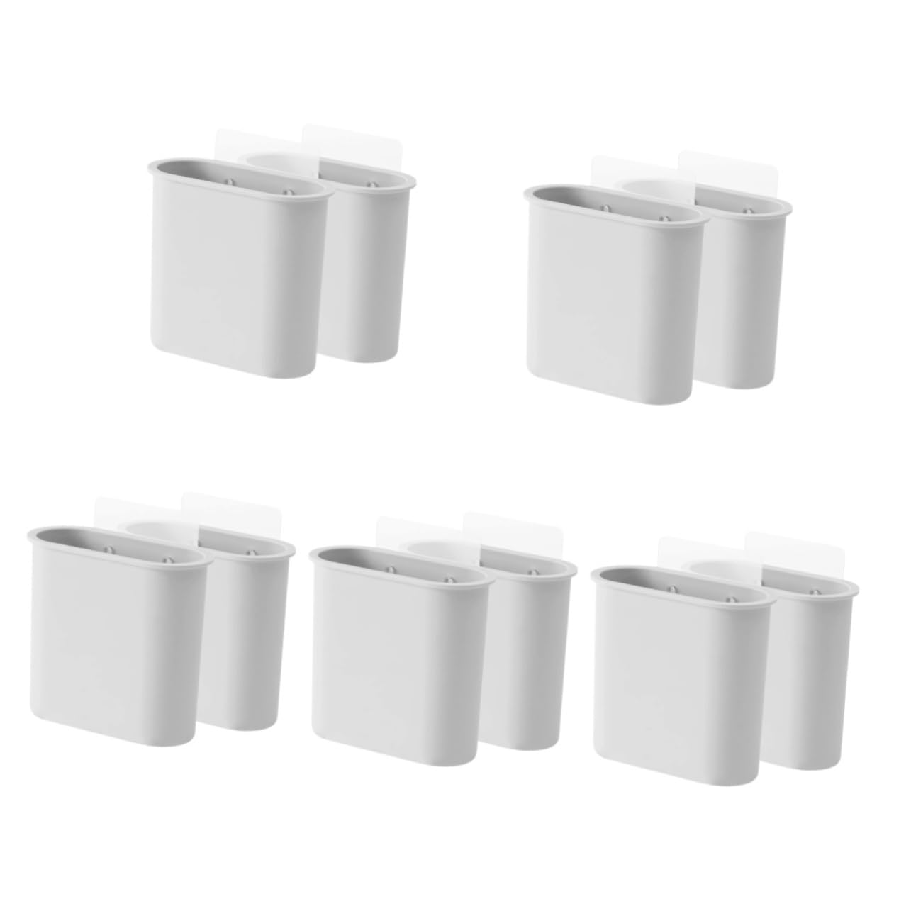 MAGICLULU 5 Set Di Mensole Galleggianti Per Bagno Porta Spazzolini Da Denti A Parete Organizer in Plastica Per Lavandino 2 Pezzi * 5