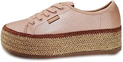 Beira Rio Women's Shoes Espadrille Wedges Platform Fashion Casual Sneakers Gold Pink, 8 | Image 1