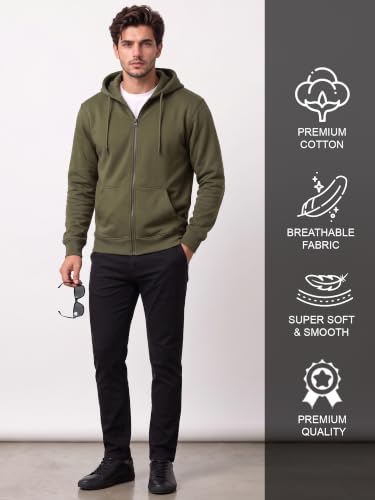 Image of XENOVAURBAN Zipper Hoodie for Men /Women | Unisex fit Cotton Fleece Hooded Sweatshirt - Zipper