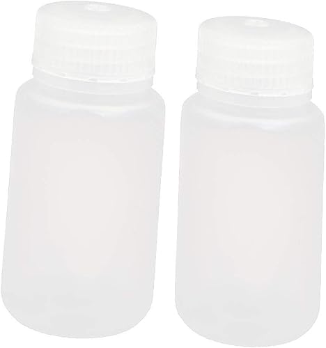 X-DREE 60ml PP Plastic Screw Cap Laboratory Reagent Storage Bottle Clear 2pcs(Botella de almacenamiento de reactivo de laboratorio con tapa de rosca