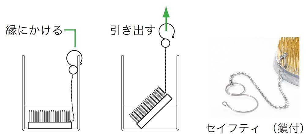 Amazon | 石﨑剣山 ハナカツ 丸剣山 中丸 セイフティタイプ(鎖付) 真鍮