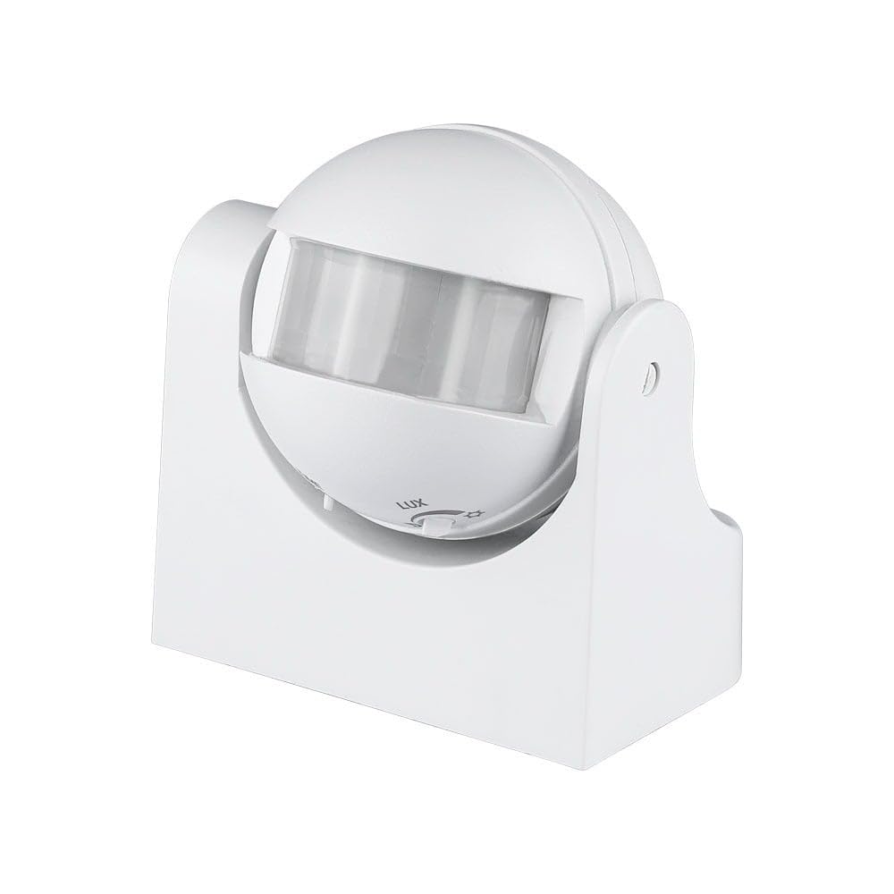 V-​TAC SKU.4967 - Rilevatore di presenza orientabile, bianco VT-​8003, plastica e altri materiali, 300 W, altezza x larghezza x profondità: 86 mm x 60 mm x 98 mm