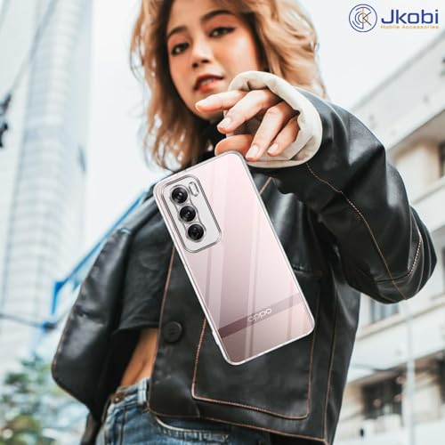 Image of Jkobi Back Cover for Oppo Reno12 Pro 5G | Oppo Reno 12 Pro 5G (Silicone Clear Shockproof Case with Camera Protection | Flexible and Soft | Transparent)