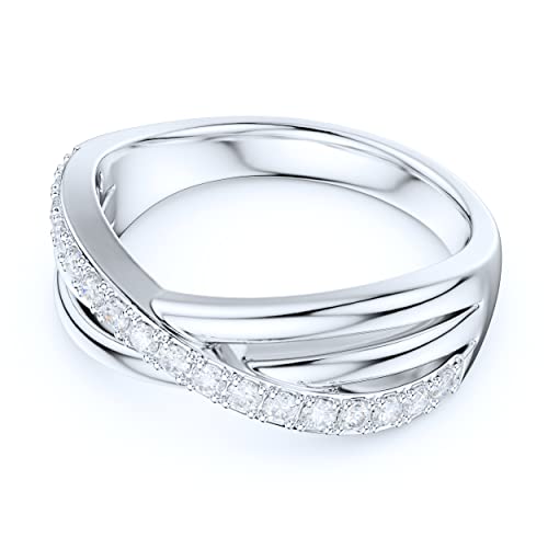 Sterling Silver X Shape One Row Simulated Round Brilliant Cut Diamond or Genuine Moissanites Cross Two Split Shanks Wedding Ring3